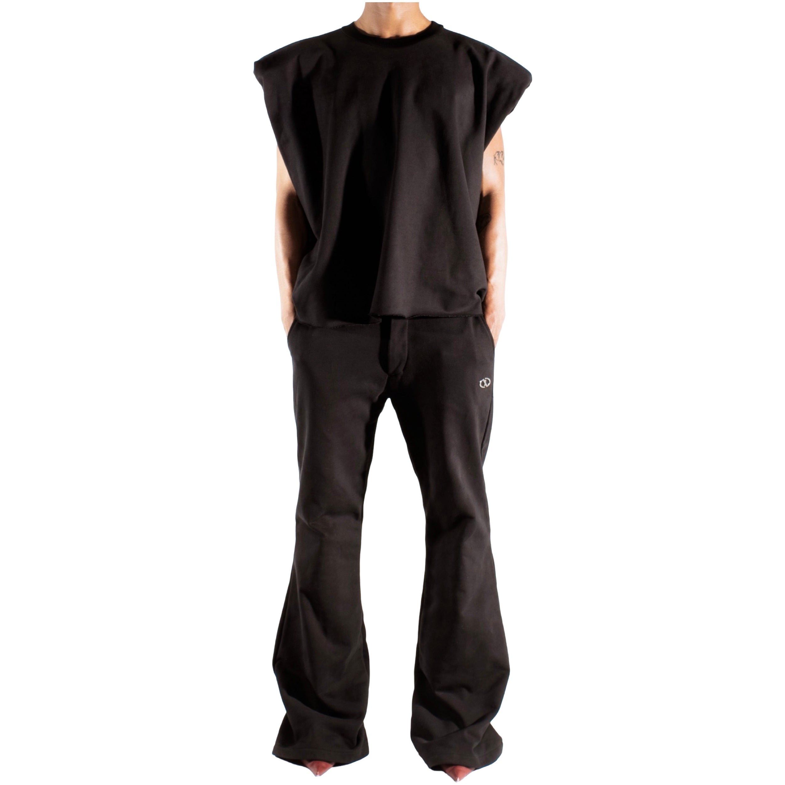 FLARED SWEAT TROUSERS