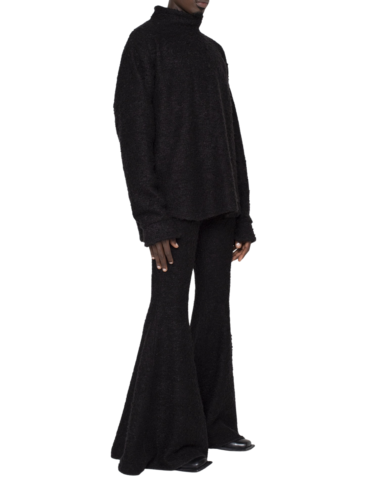 BOUCLE FLARED PANTS