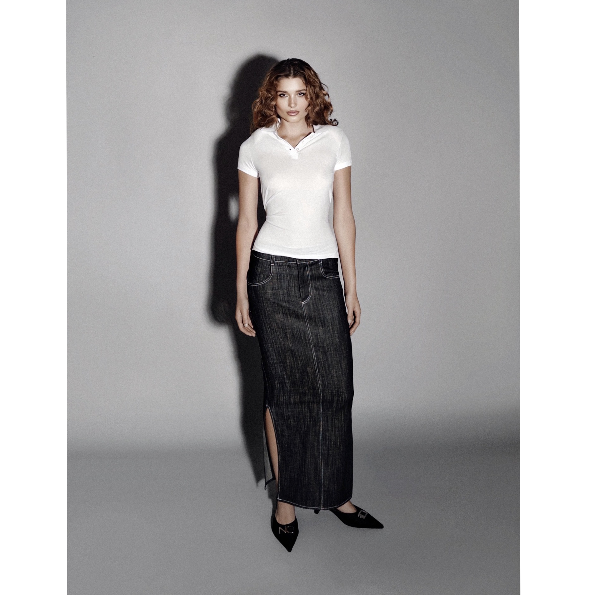 HEX DENIM SKIRT